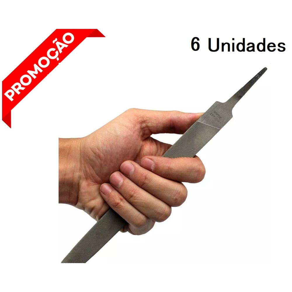 Kit 6 Lima Chata Murça 14 Polegada Rocast Atacado