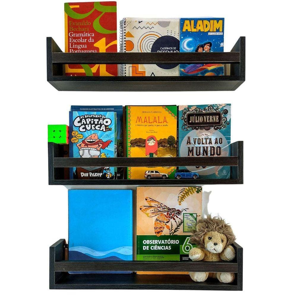 Kit Nichos Porta Livros Criança Prateleira Organizadora