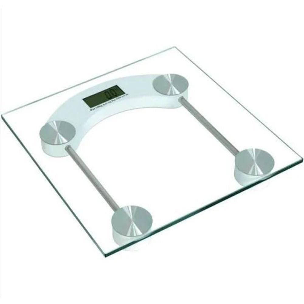 Balança Digital Banheiro Vidro Temperado 180Kg Quadrada