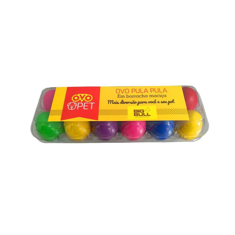 Brinquedo Pet Ovo Cartela Com 12 Uni. De Ovos Pet Coloridos
