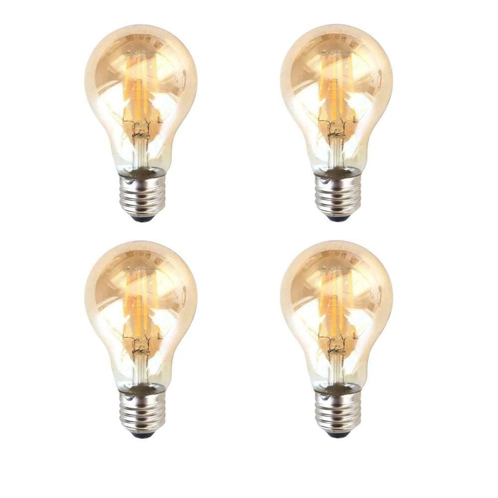 Kit 4 Lampada Filamento Bulbo Led 4W Retro E27 2200K Alz72