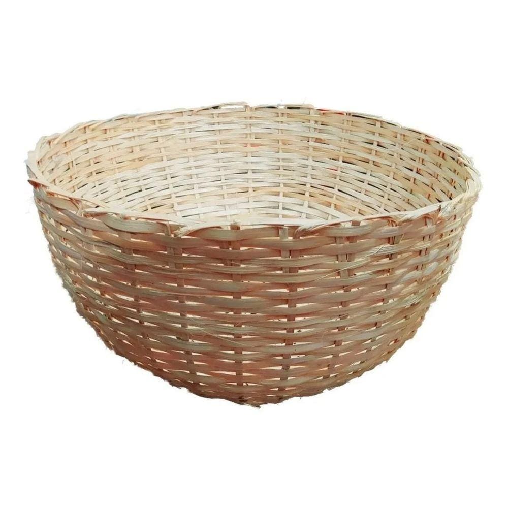 Kit 8 Balaio Bambu 40cm E 50cm Cesto Palha Artesanal Natural