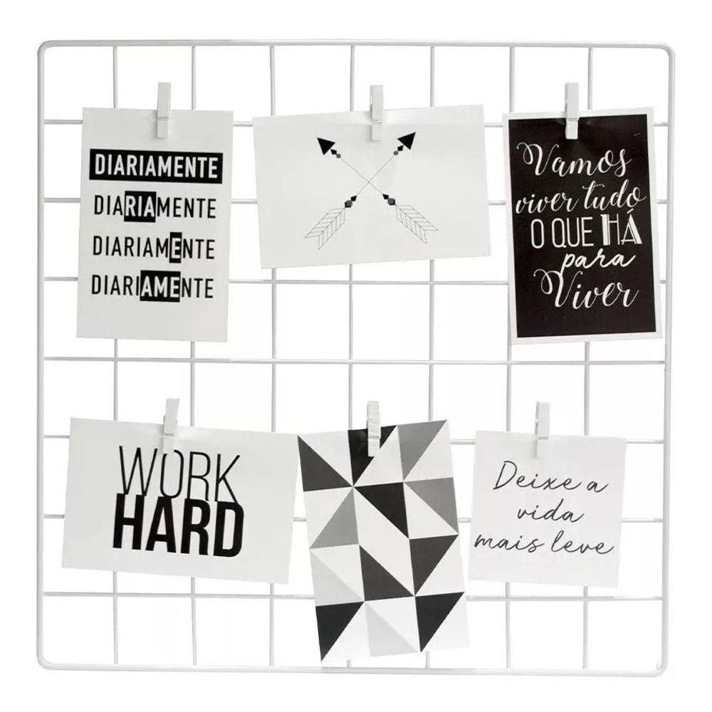 Memory Board Tela Aramado 40x40 Branco