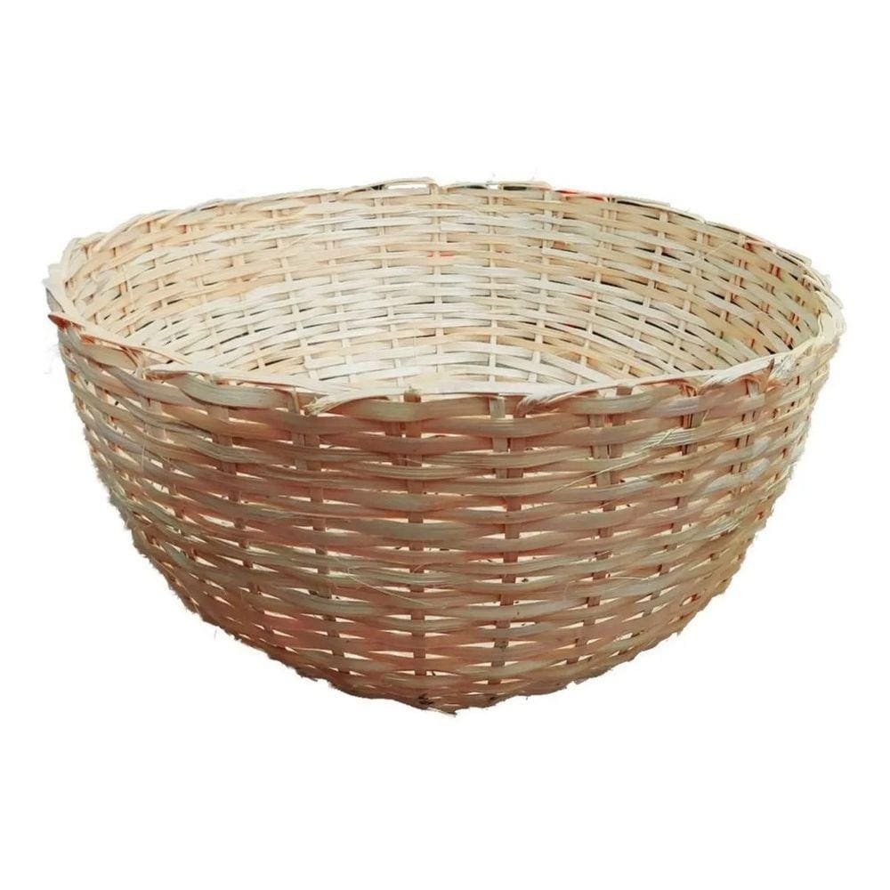 Kit 10 Balaio Bambu 40cm Cesto Palha Artesanal Decoração