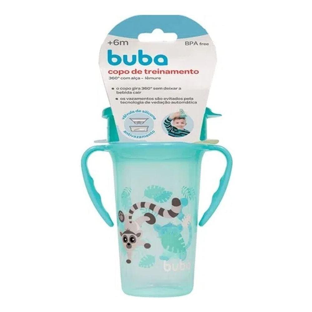 Copo De Treinamento Com Alça Lêmure Animal 300ml - Buba