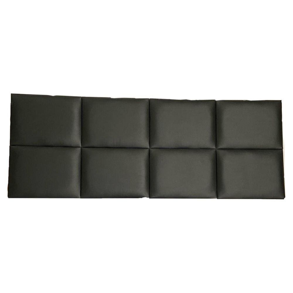 Cabeceira Modulada Courino Preto 8 Modulos 40X30