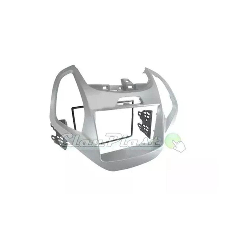 Moldura 2 Din Novo Ka / Ka Plus Sedan Prata