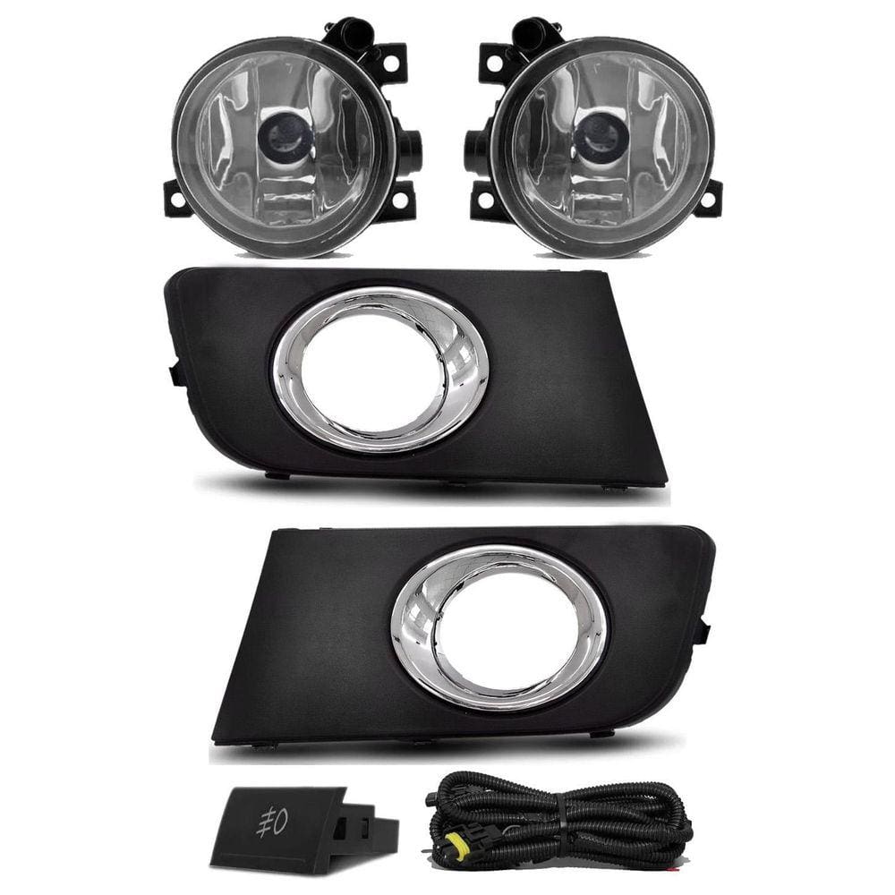 Kit Farol De Milha Neblina Vw Amarok 2010 - 2014 Botão