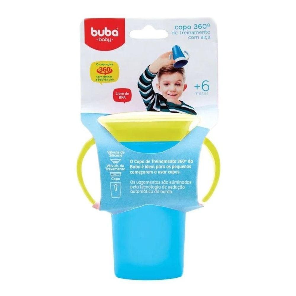 Copo De Treinamento Com Alça 360º Azul Buba Baby