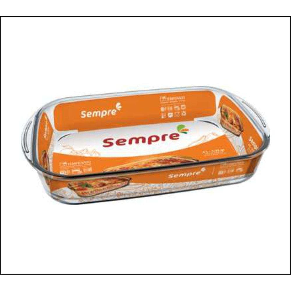 Forma Assadeiras De Vidro Forno Retangular 4Lts Marinex 03