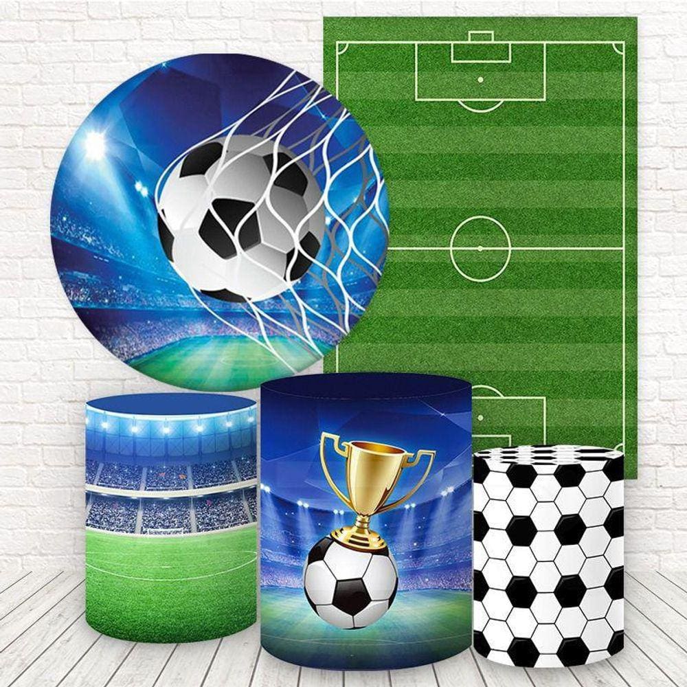 Kit 2 Painéis E Capas 3D Sublimado Futebol Fkpc-173