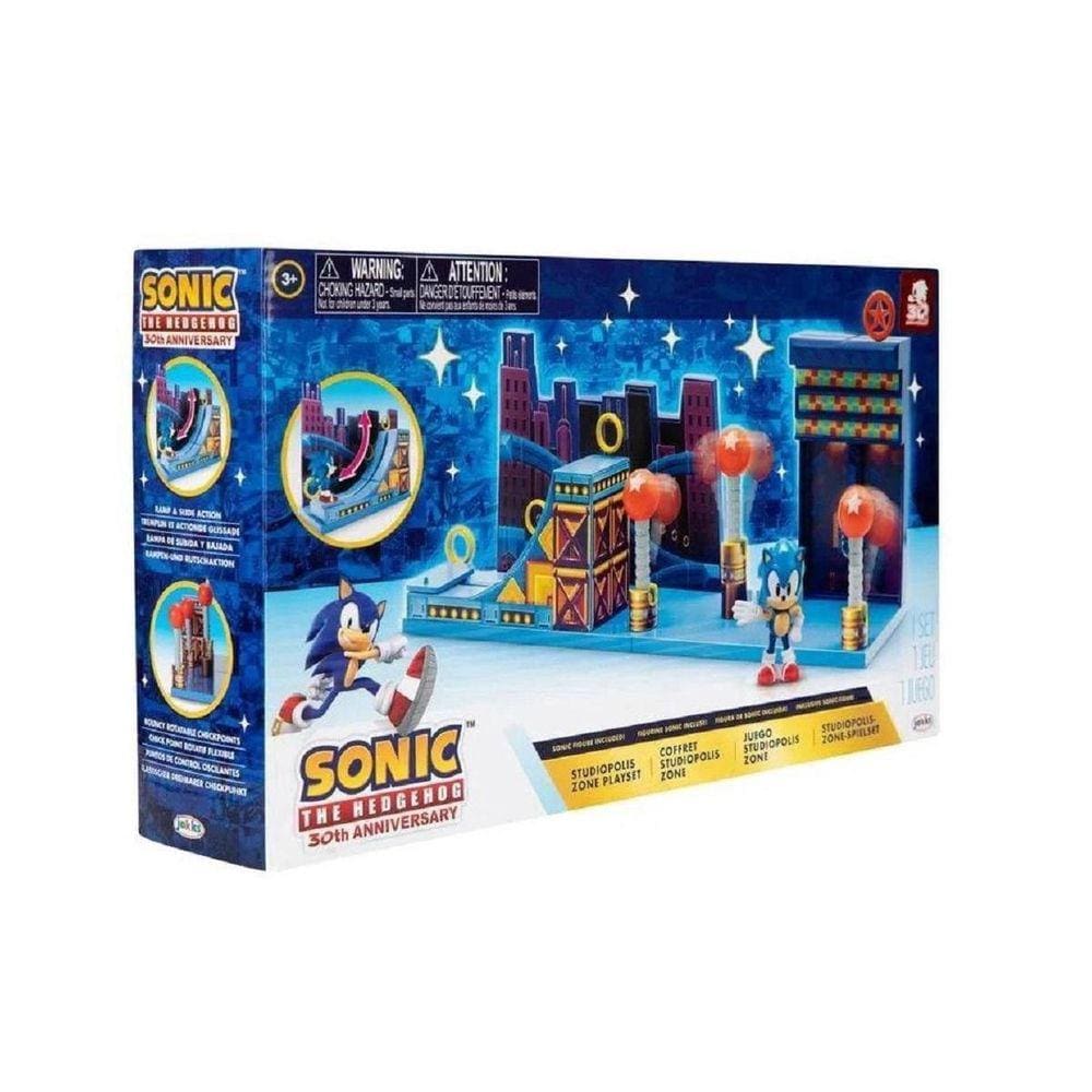 Playset e Mini Figura - Sonic - Green Hill Zone - Candide