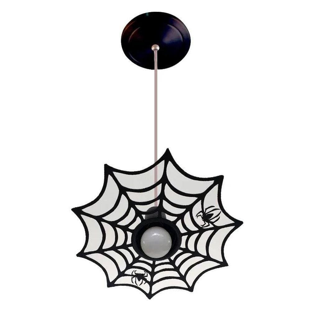 Luminária Pendente Teia Aranha Infantil Teto Quarto Criança