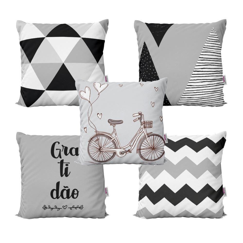 Almofadas Decorativas Preto E Branco Para Sofá 40X40