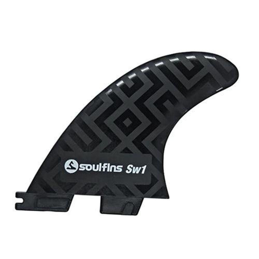 Quilha Sw1 Média - Soul Fins Preta - Encaixe Fcs2