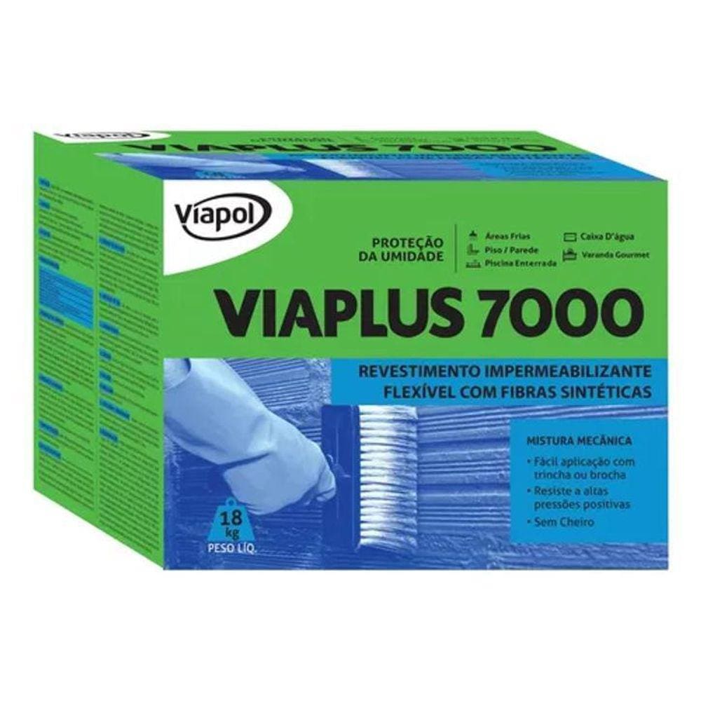 Argamassa Viaplus 7000 Fibras - Polimérica - Seca Em 2 Horas