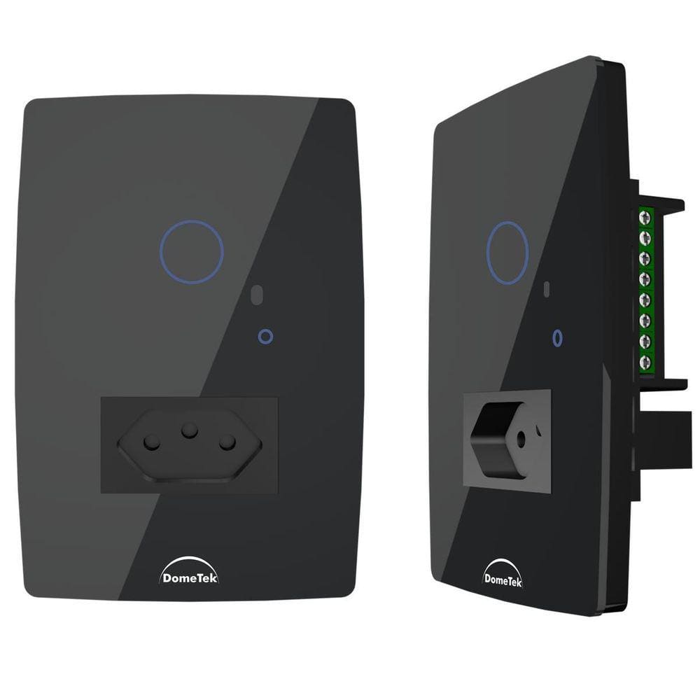 Interruptor Preto Smart Touch Wifi Google Alexa 1 Tecla