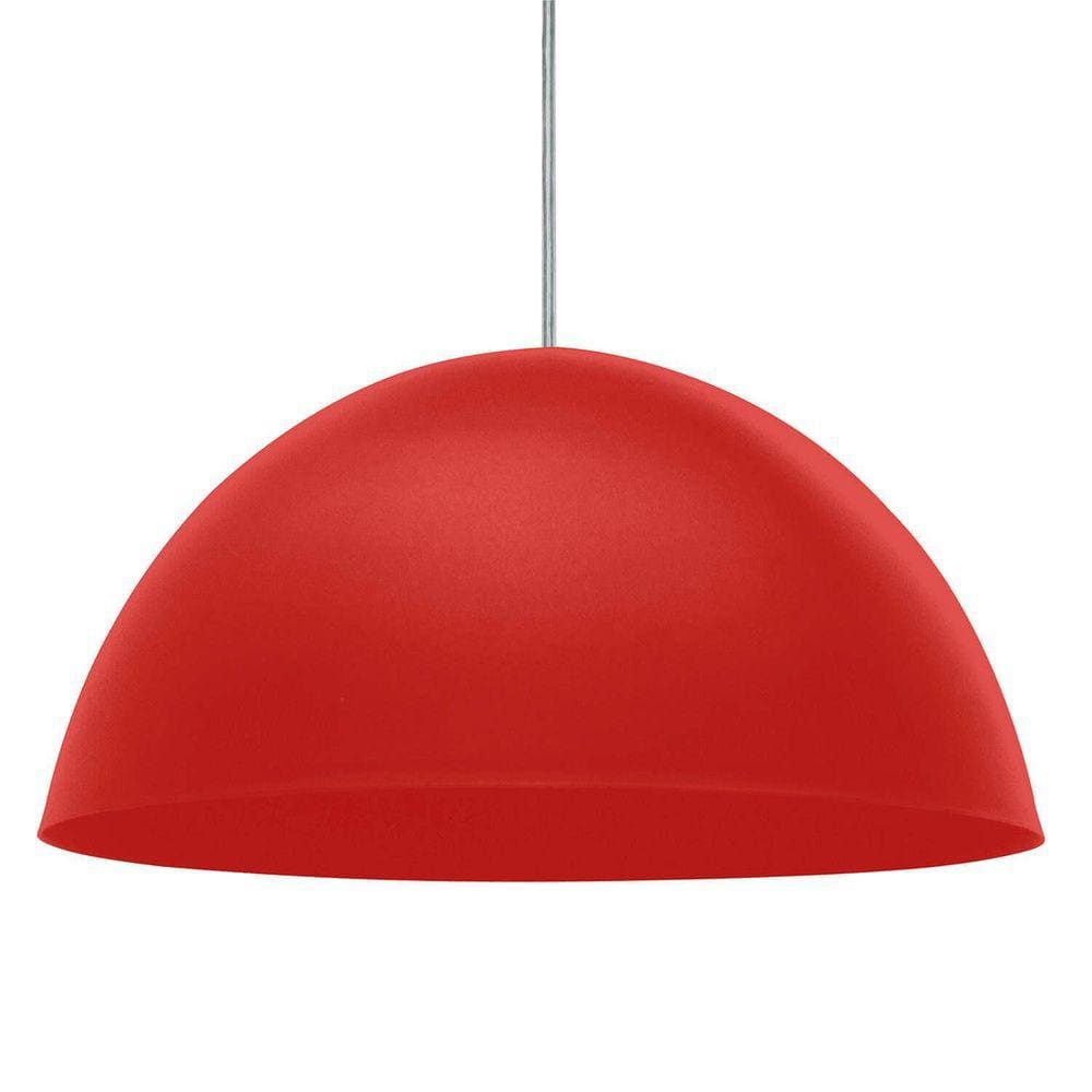 Luminaria Pendente Design Td 821F Fosco Vermelho Fosco