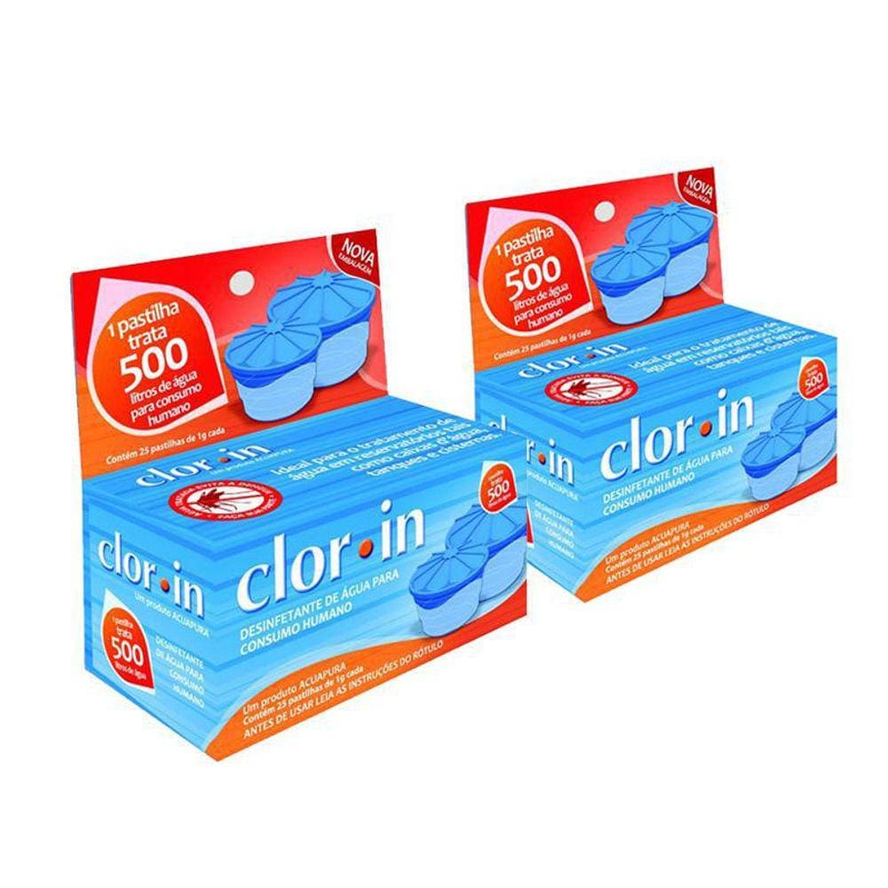 Kit 5 Clorin Desinfetante De Água Para Consumo Humano 500Lt