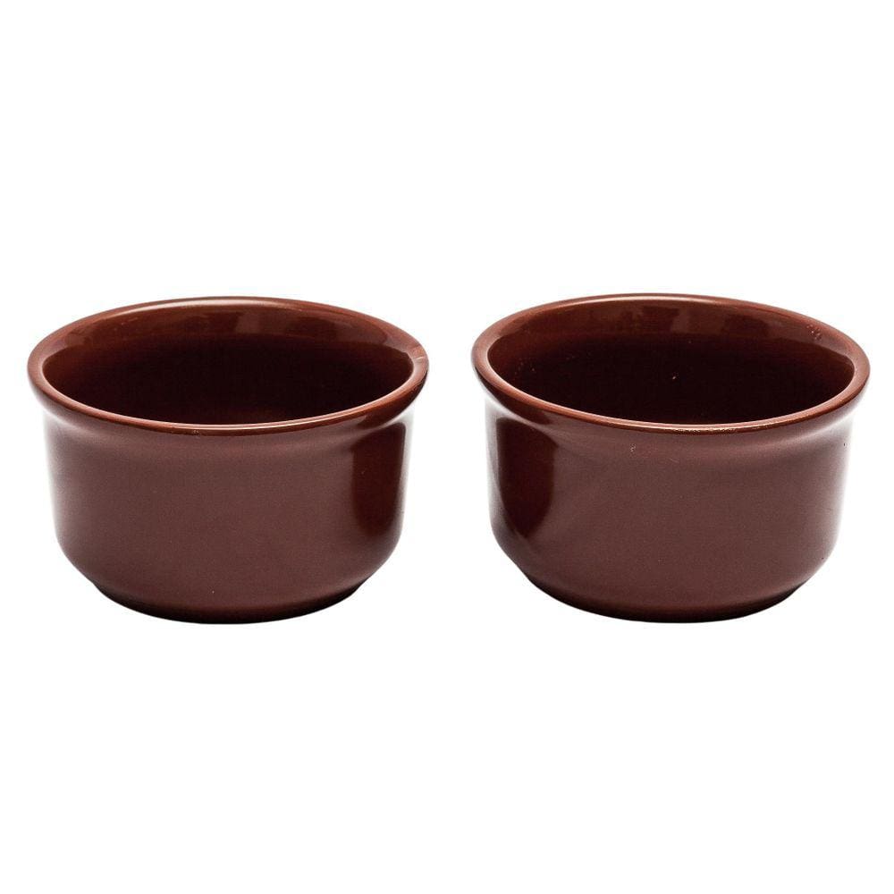 Kit 2 Cumbucas Feijoada Cerâmica Refratária 500Ml Vermelha