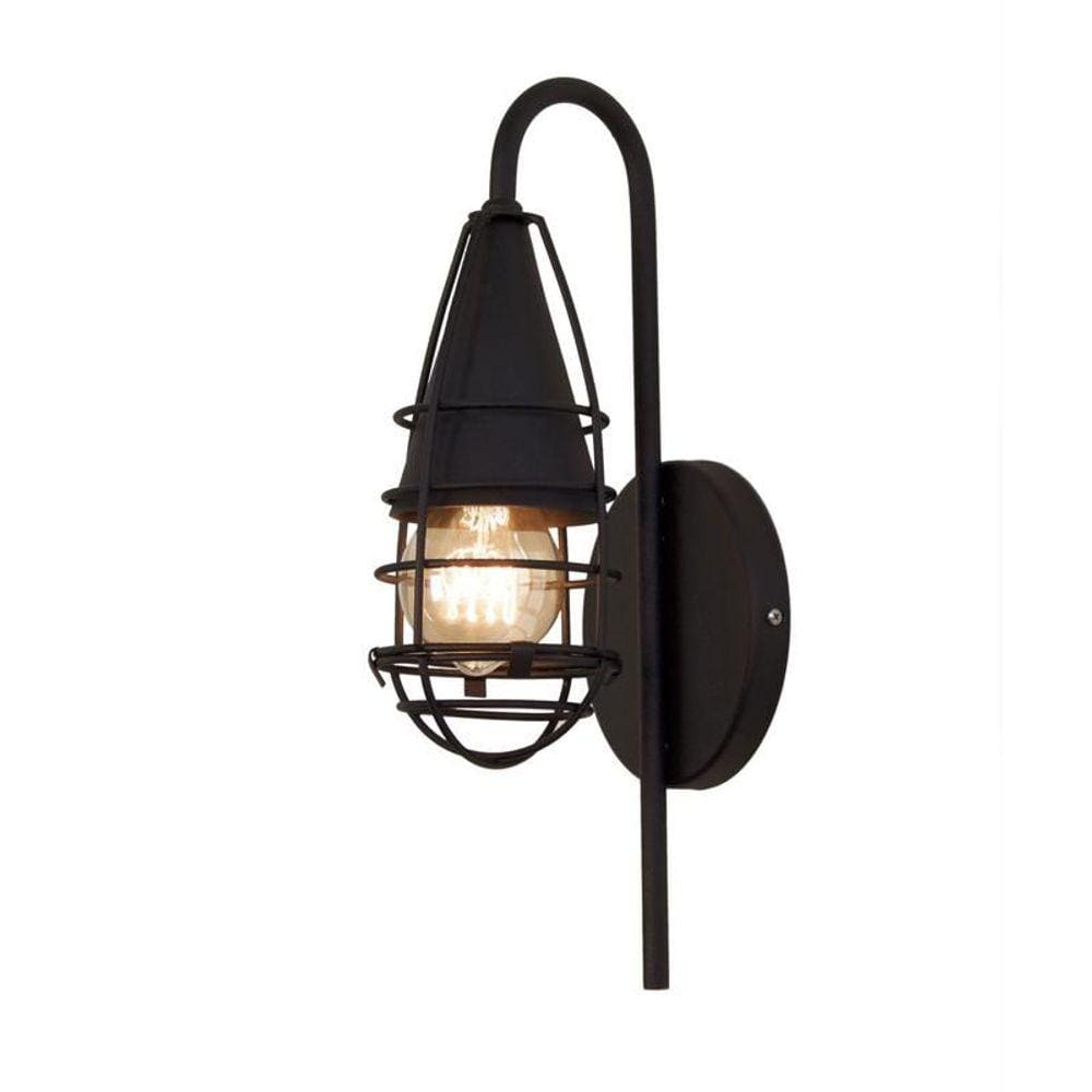 Luminária Arandela Parede Vintage Retrô Aramada Preto 5509