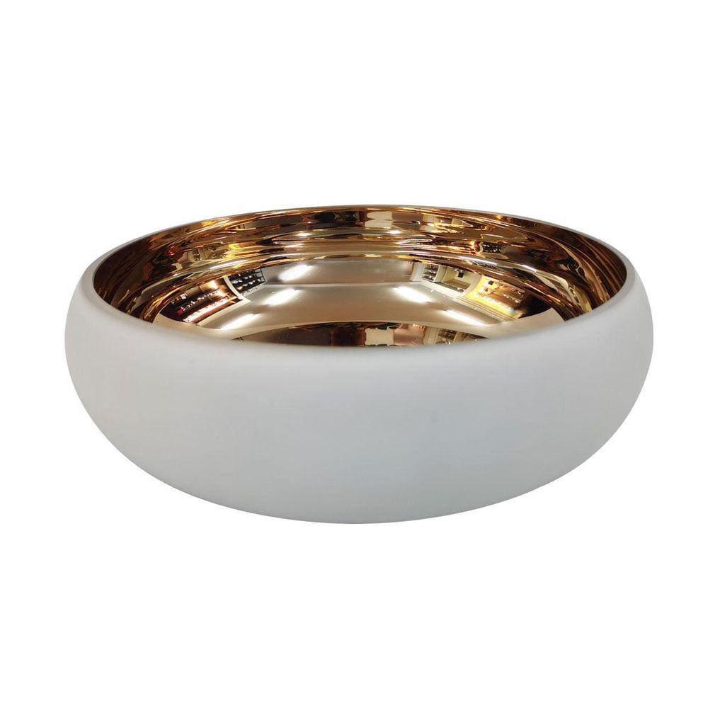 Vaso De Vidro Branco Fosco 23Cm