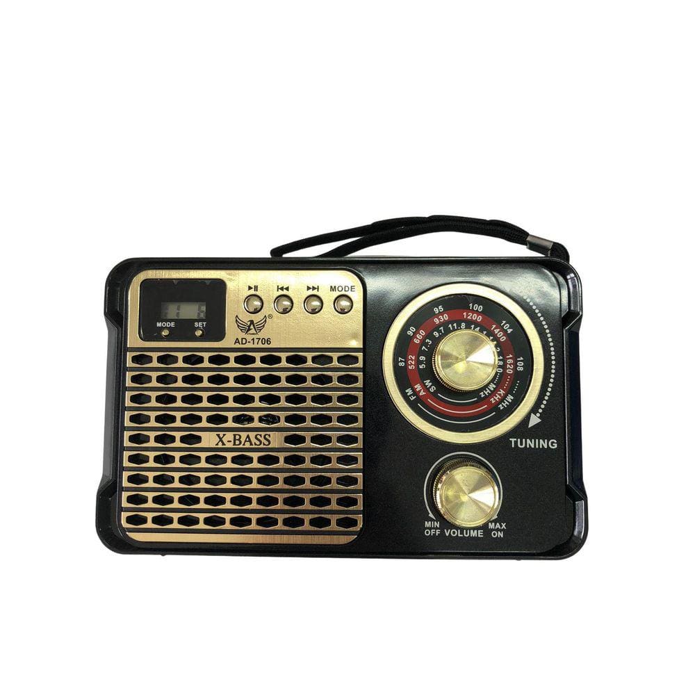 Rádio Retro Altomex Bluetooth Com Relógio Am Fm