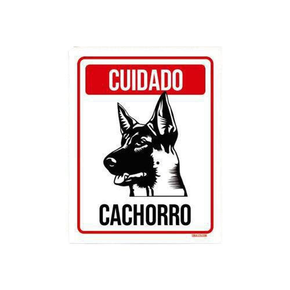Kit 5 Placas Cuidado Cachotto Pastor Alemão