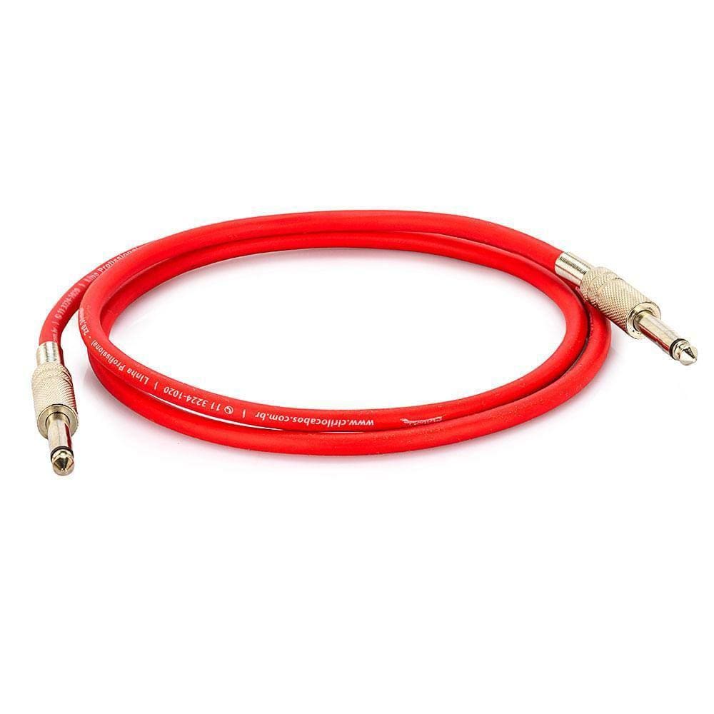 Cabo P10 Para P10 Mono - Vermelho 30 Metros