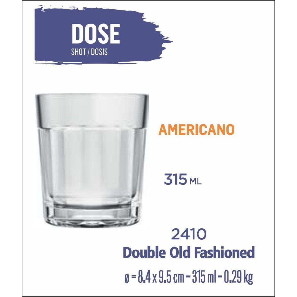 Copo De Vidro - Whisky Americano 315Ml - 12 Copos