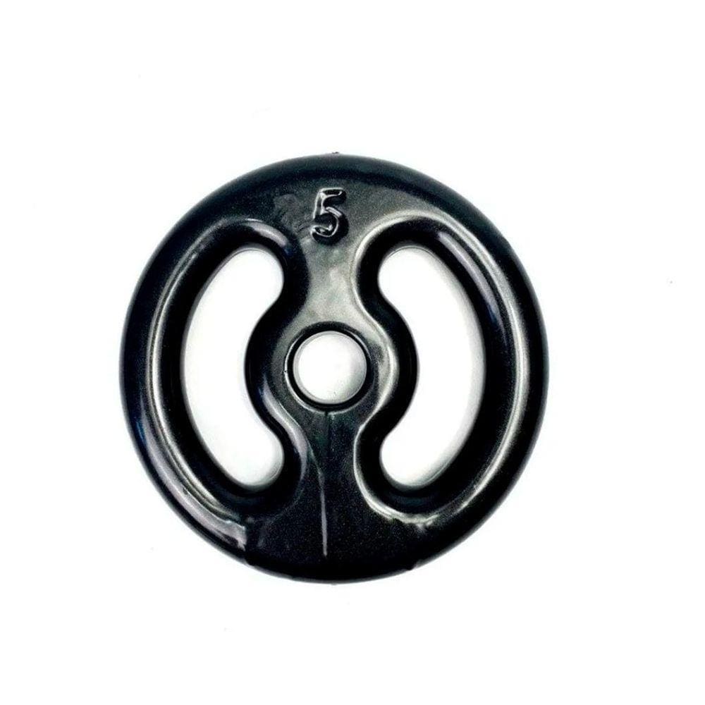 Anilha Emborrachada 5 Kg Fundidos De Minas - Preto