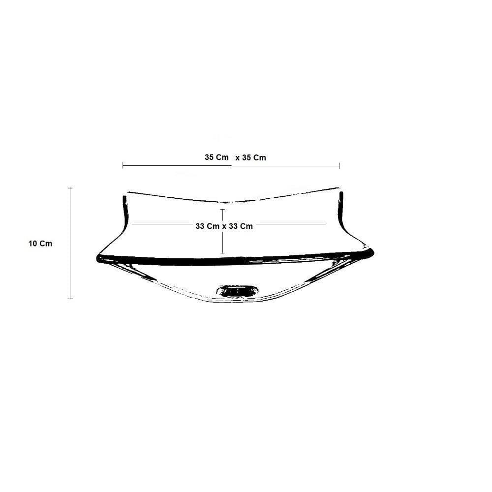 Cuba De Vidro Quadrada 35Cm Branco Fosco