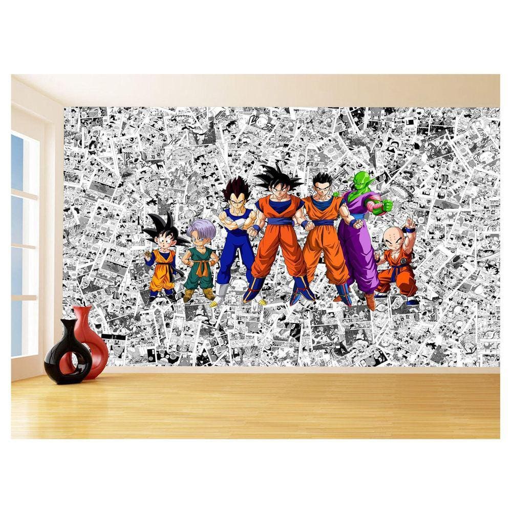 Papel De Parede Dragon Ball Goku Vegeta Anime 3,5M Dbz103