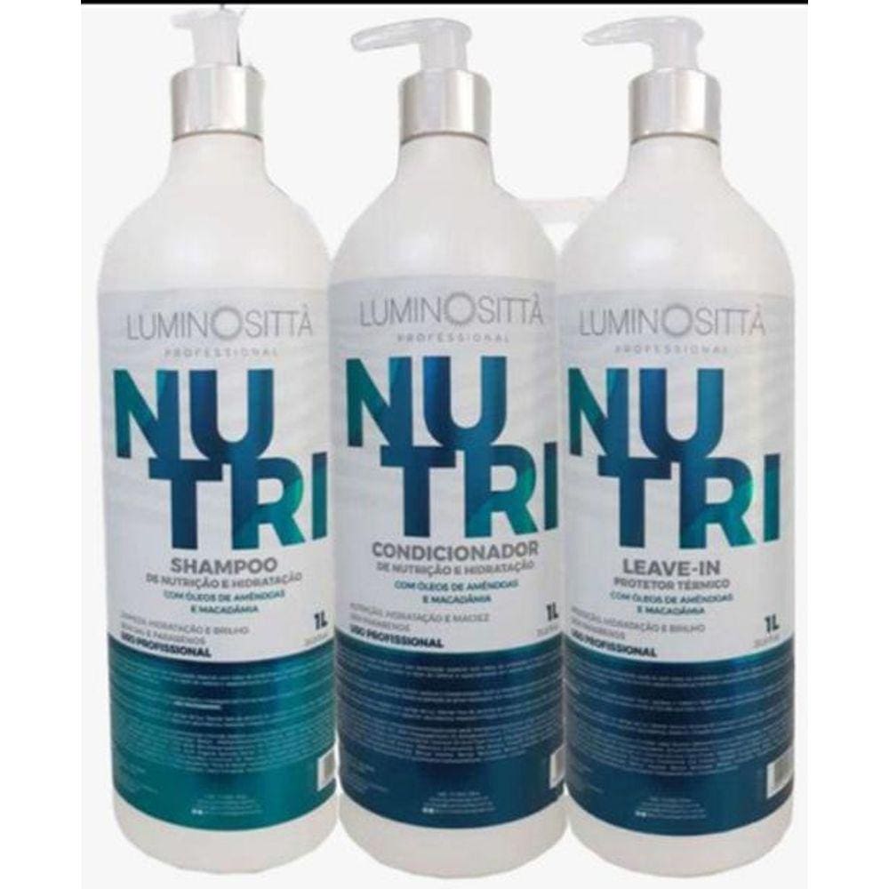 Kit Nutri Hidratação 3 Passos De 1  L - Luminosittà