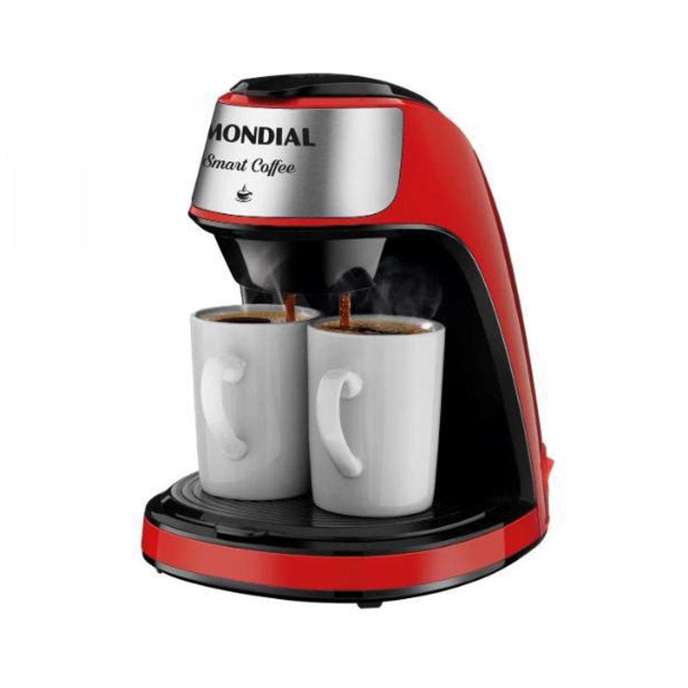 Cafeteira Mondial Vermelha Smart Coffee Com 2 Xícaras - 220V