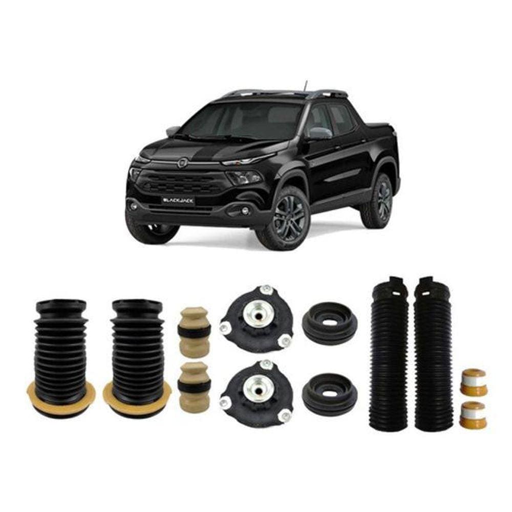 4 Kit Suspensão Dianteira Traseira Fiat Toro 2016 2017 2018