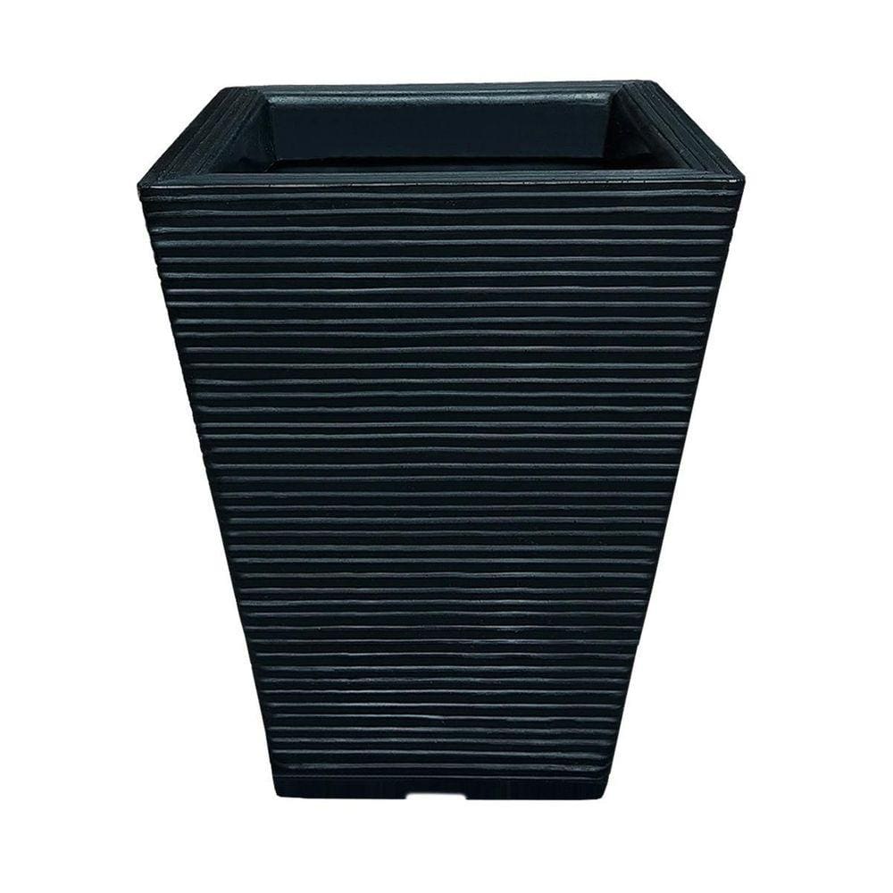 Vaso De Planta Quadrado Decorativo Polietileno 45X35 Preto