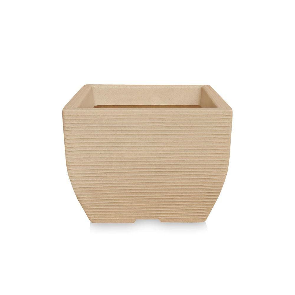 Vaso De Planta Quadrado Decorativo Polietileno 30X40 Areia