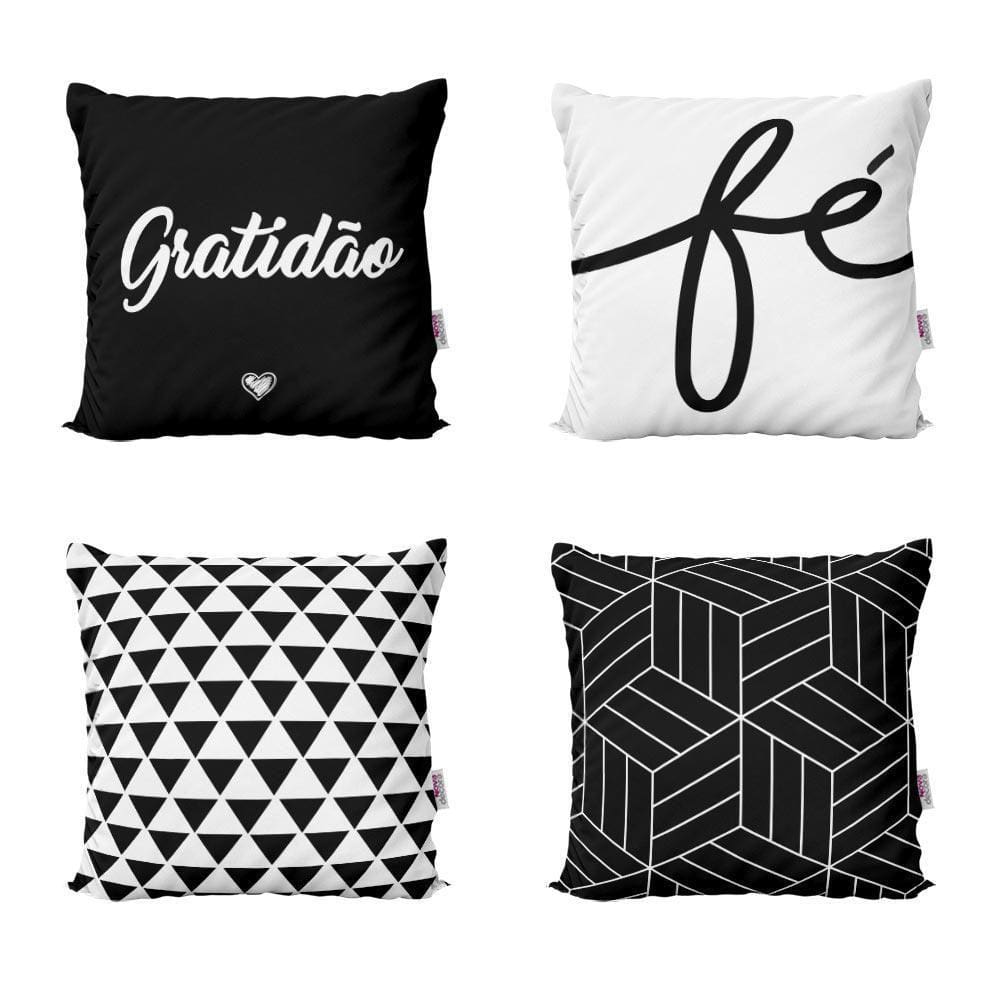 Almofadas Decorativas Preto E Branco Para Sofá 40X40