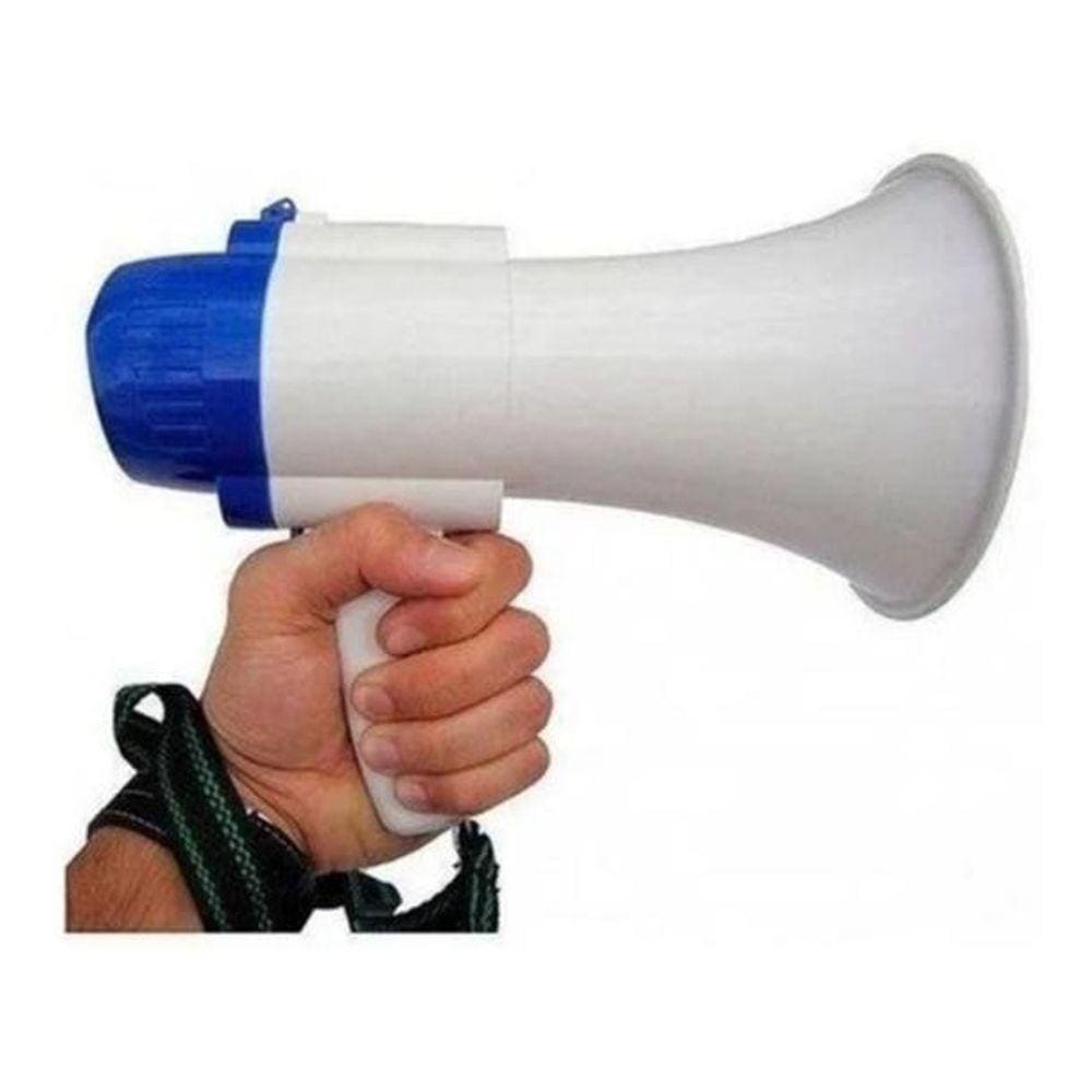 Megafone Portátil Recarregável Sirene Musical E Gravador