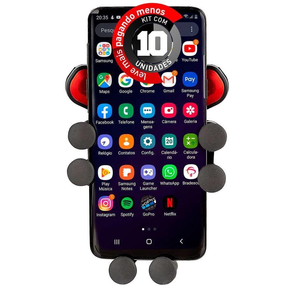 Suportes Para Celular, Veicular - Retrátil - Kit Com 10