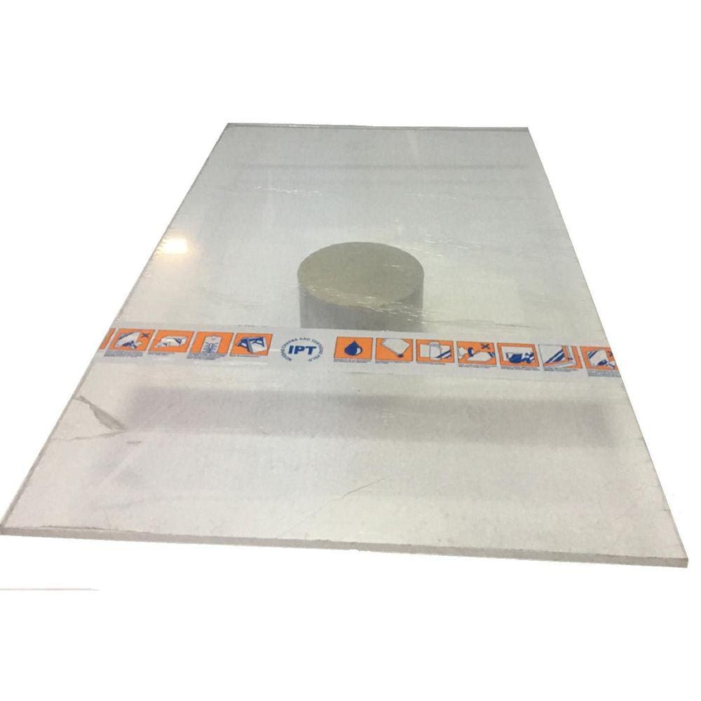 Chapa Acrilica Transparente 1000X500Mm Na Esp. De 8,0Mm