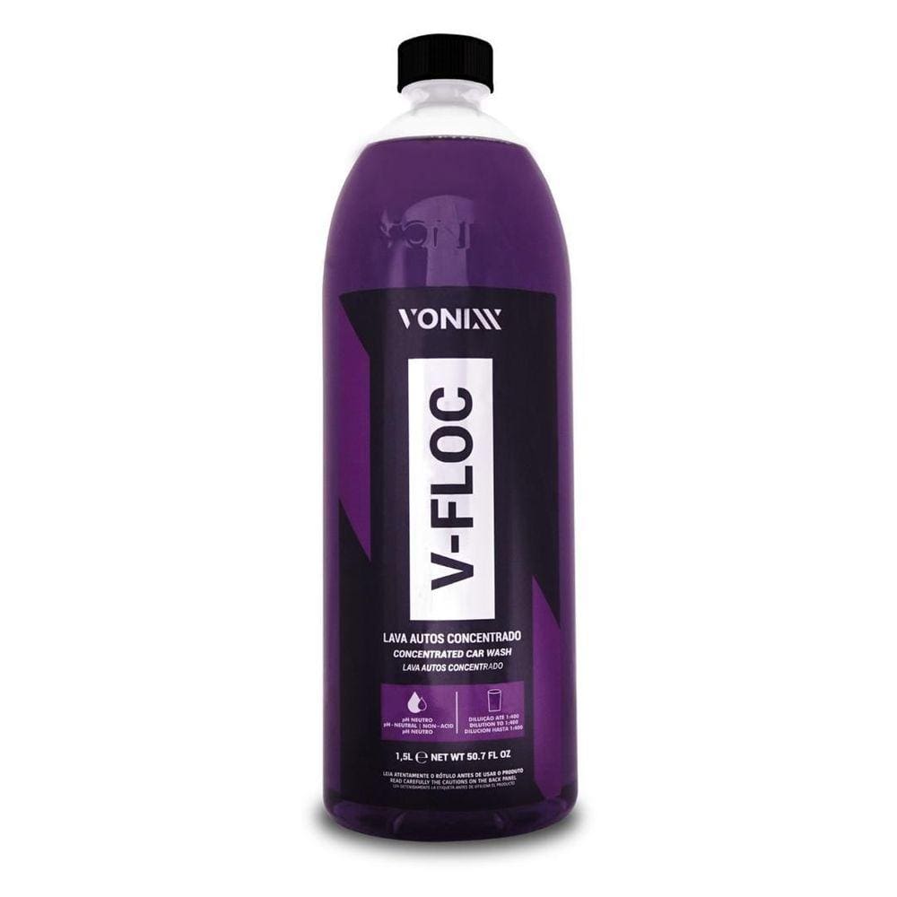 Shampoo V-Floc Concentrado Vonixx 1,5 L Lava Autos Neutro