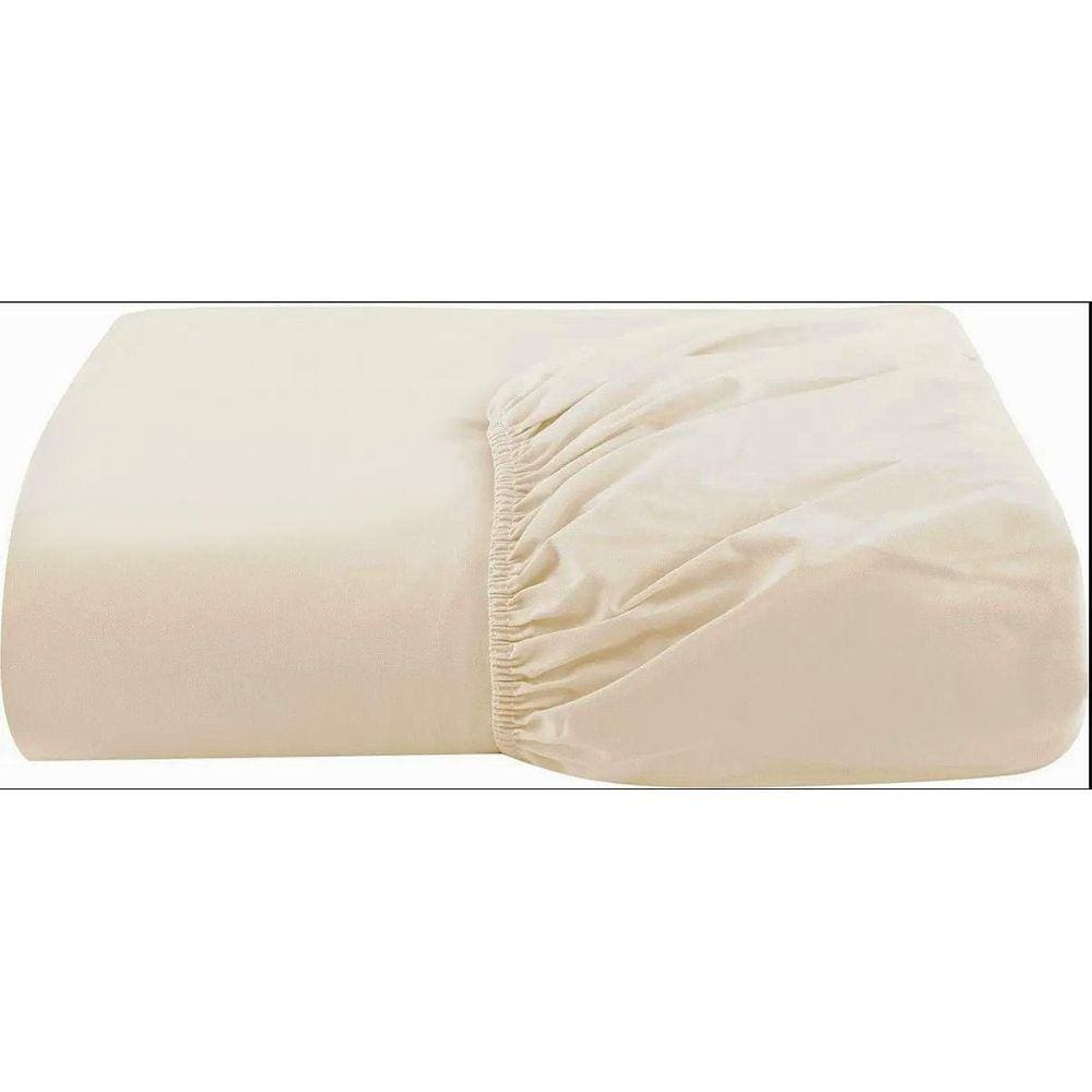 Lençol Casal Com Elástico Avulso Percal 200 Fios Palha