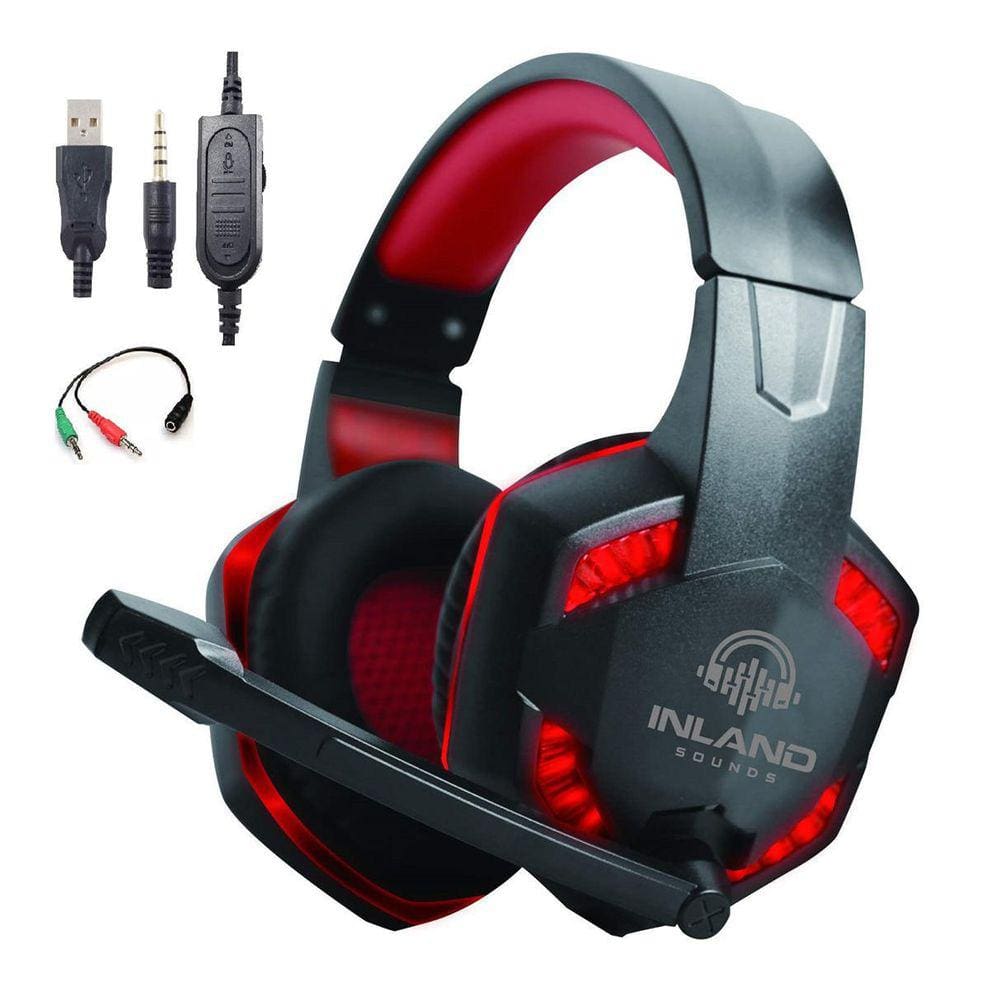 Headset Gamer Fone De Ouvido Microfone Hs884Rd Vermelho