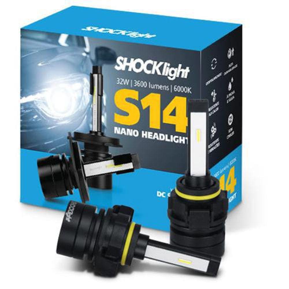 Kit Lâmpada Super Led Nano Headlight H16, 6000K, 3600 Lm