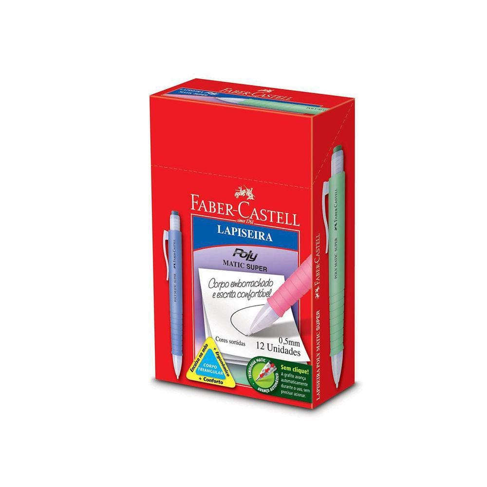 Lapiseira Poly Matic Super 0.5Mm - Caixa 12Un Faber Castell