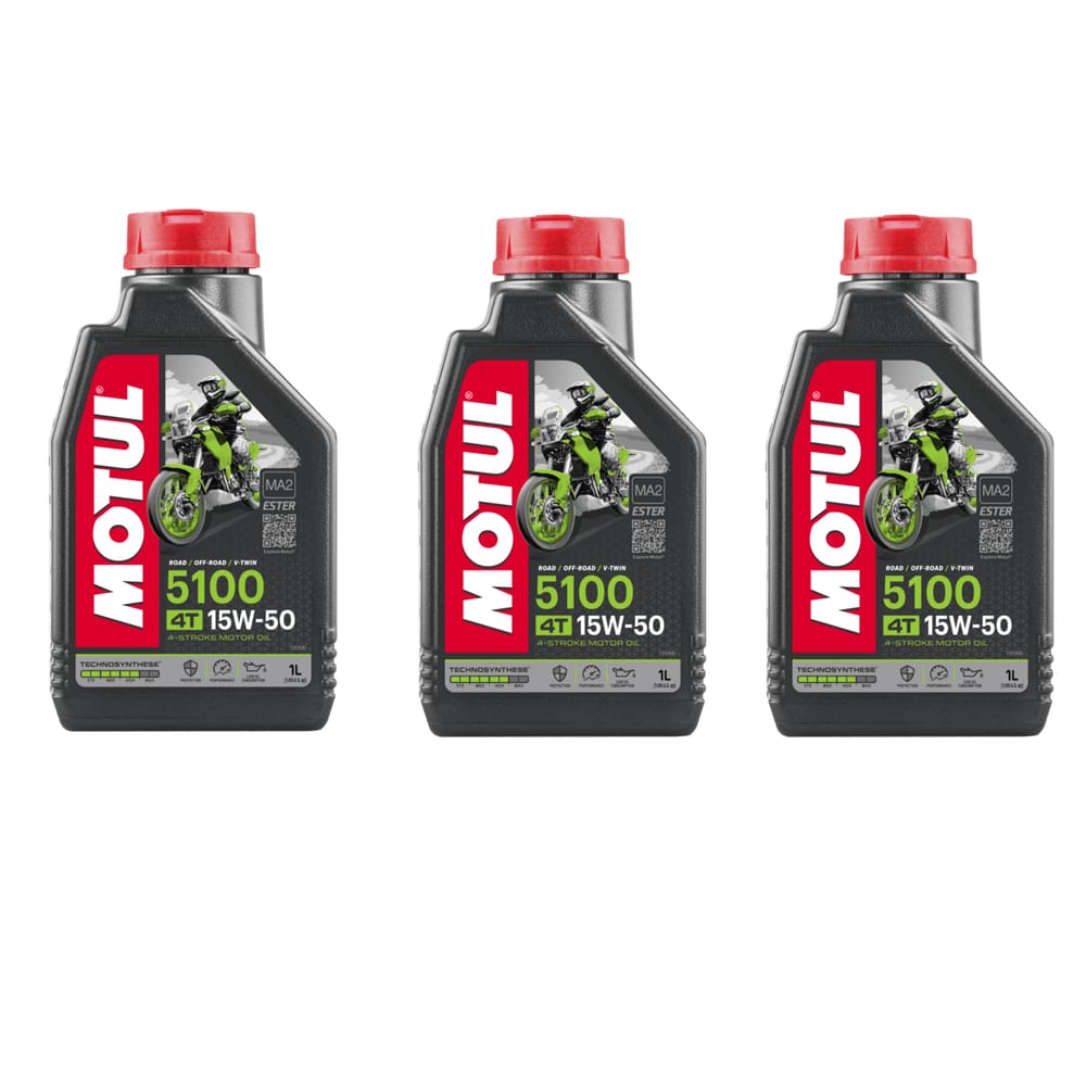 3 Oleo Motul 5100 15w50 Moto 4t Semi-sintético