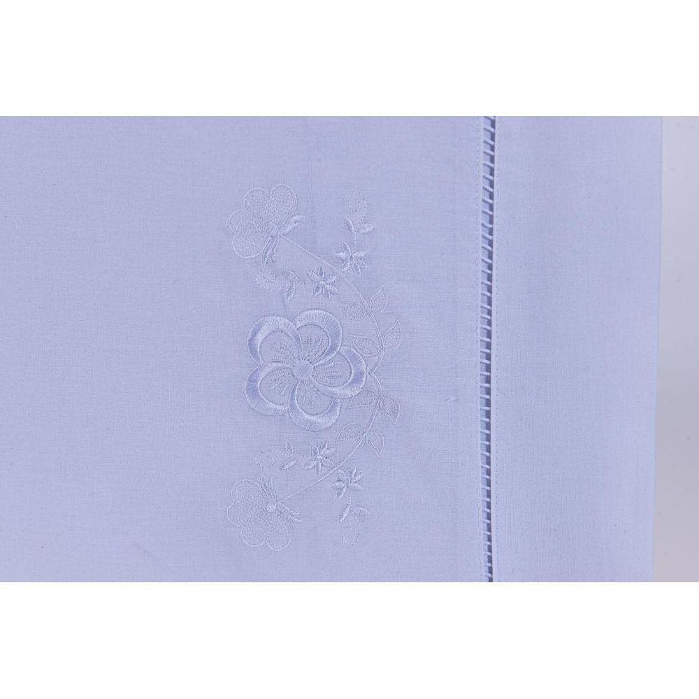 Jogo De Lençol Cama Viúva 100% Algodão 200 Fios 3 Pçs Branco