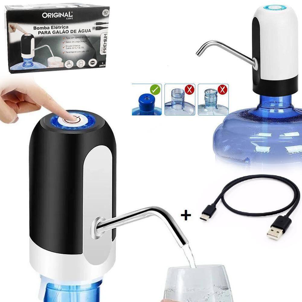 Bomba Para Galão Automat Elétrica Recarregável Usb